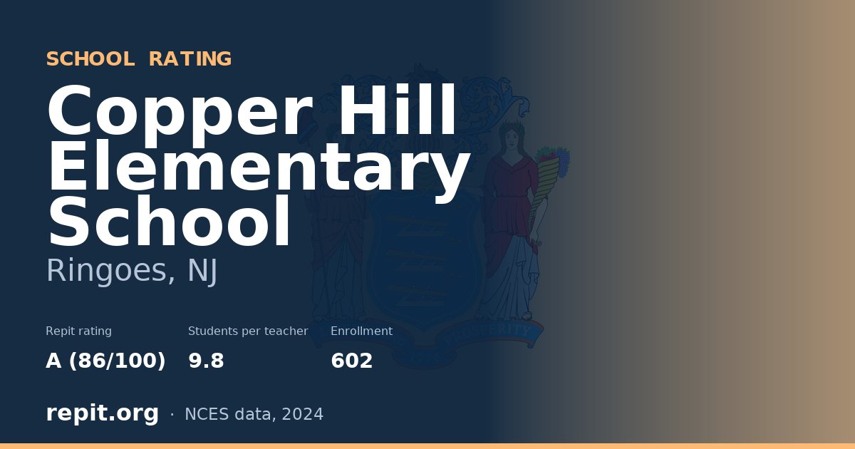 Copper Hill Elementary School, Ringoes, NJ — Repit school rating A (86/100)