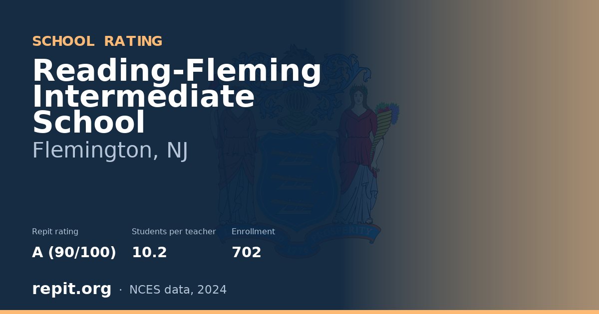 Reading-Fleming Intermediate School, Flemington, NJ — Repit school rating A (90/100)