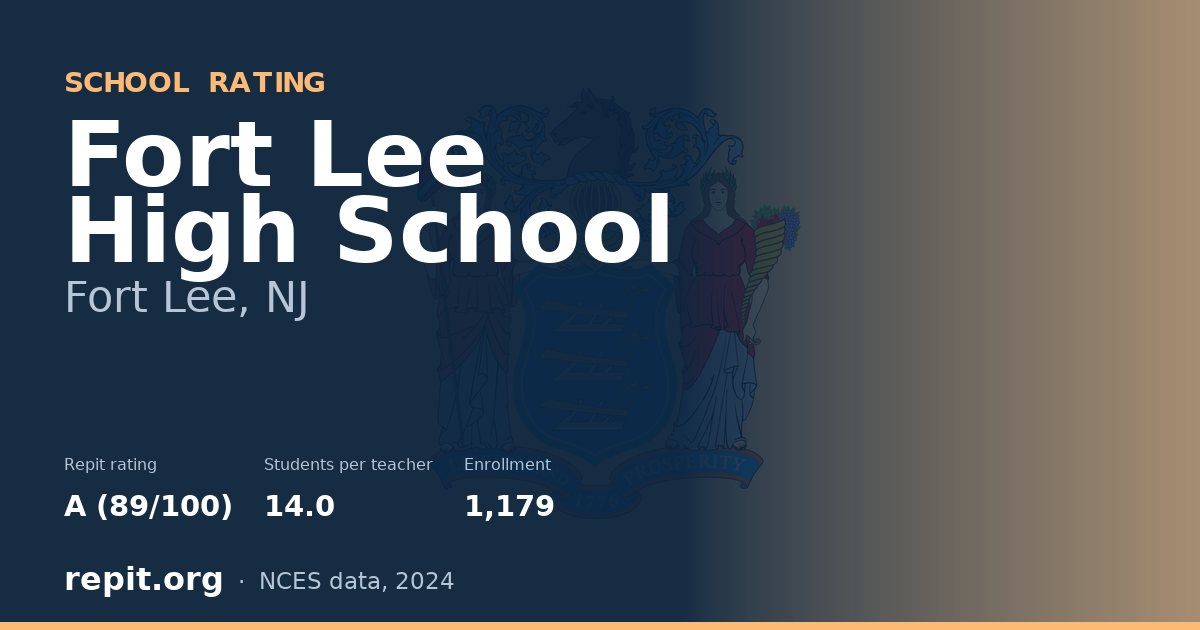 Fort Lee High School, Fort Lee, NJ — Repit school rating A (89/100)