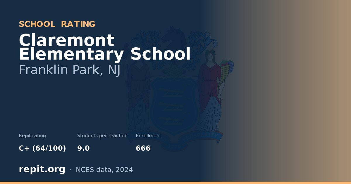 Claremont Elementary School, Franklin Park, NJ — Repit school rating C+ (64/100)