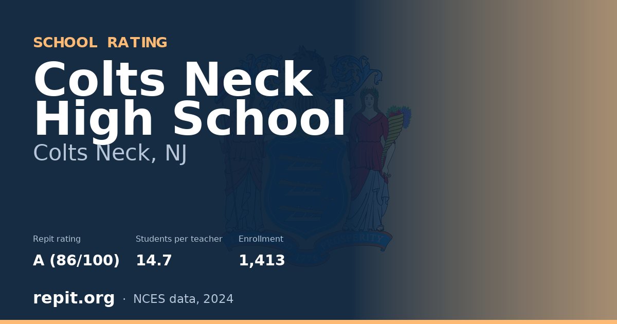 Colts Neck High School, Colts Neck, NJ — Repit school rating A (86/100)