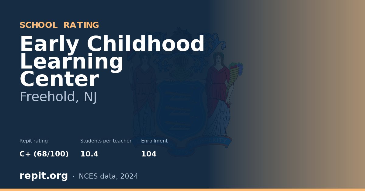 Early Childhood Learning Center, Freehold, NJ — Repit school rating C+ (68/100)