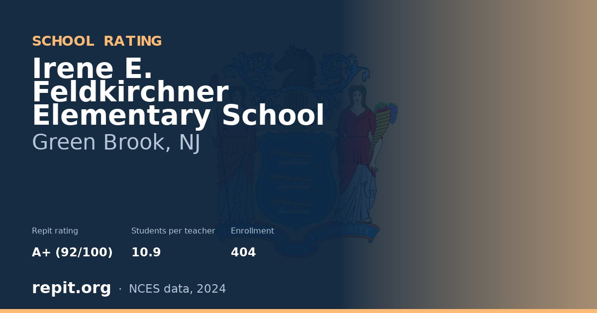Irene E. Feldkirchner Elementary School, Green Brook, NJ — Repit school rating A+ (92/100)
