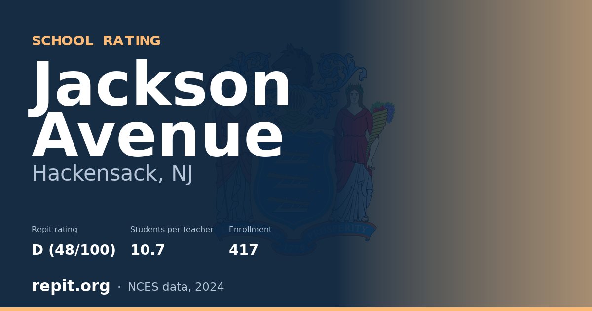 Jackson Avenue, Hackensack, NJ — Repit school rating D (48/100)