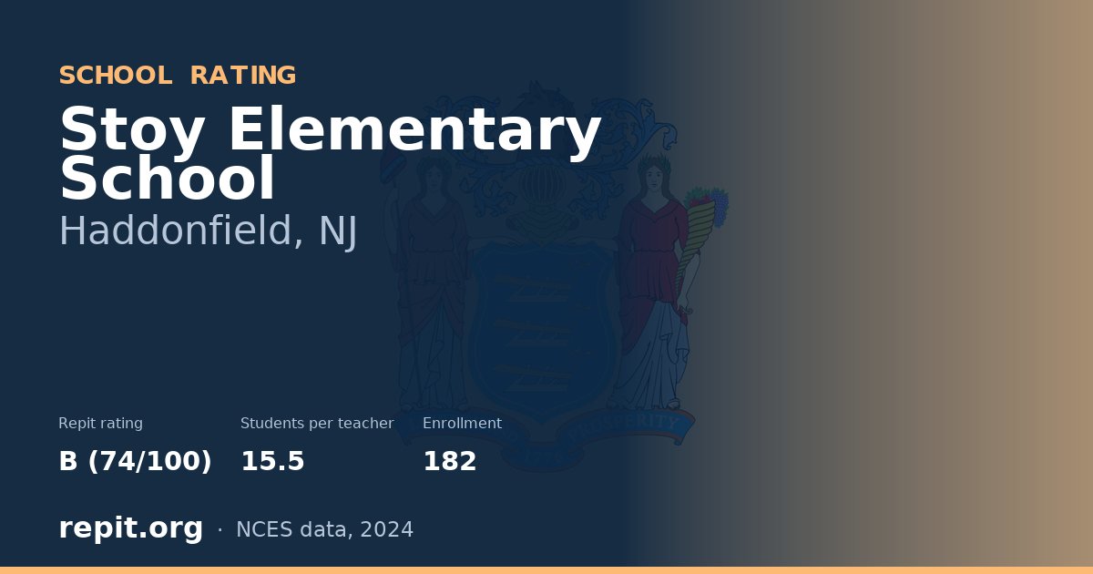 Stoy Elementary School, Haddonfield, NJ — Repit school rating B (74/100)