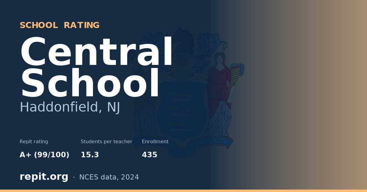 Central School, Haddonfield, NJ — Repit school rating A+ (99/100)