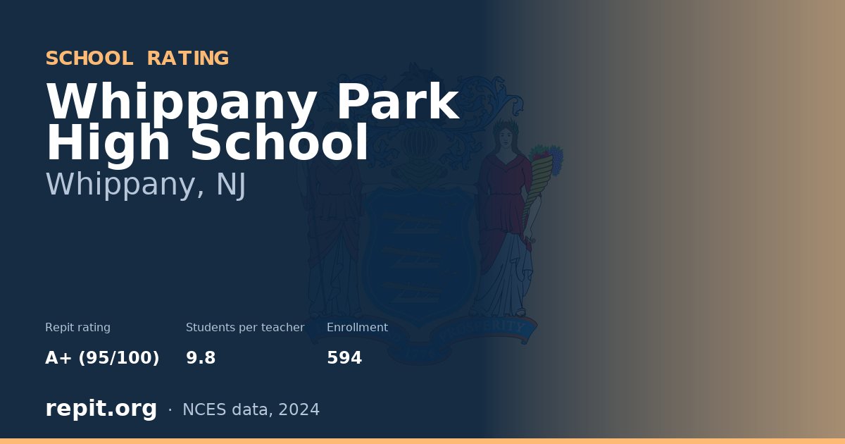 Whippany Park High School, Whippany, NJ — Repit school rating A+ (95/100)