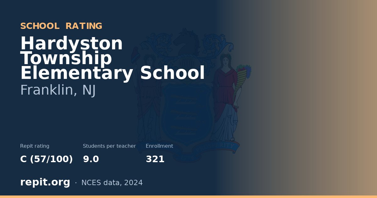 Hardyston Township Elementary School, Franklin, NJ — Repit school rating C (57/100)