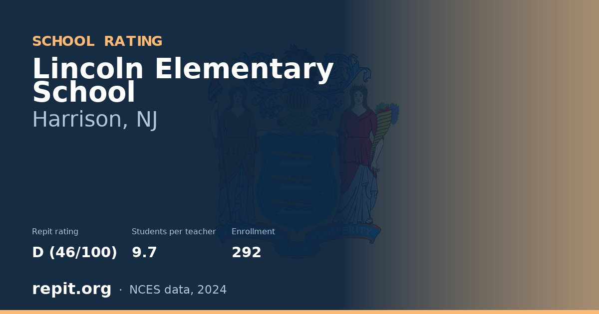 Lincoln Elementary School, Harrison, NJ — Repit school rating D (46/100)