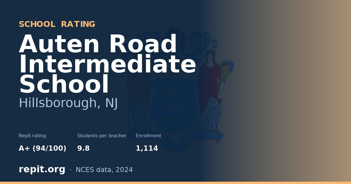 Auten Road Intermediate School, Hillsborough, NJ — Repit school rating A+ (94/100)
