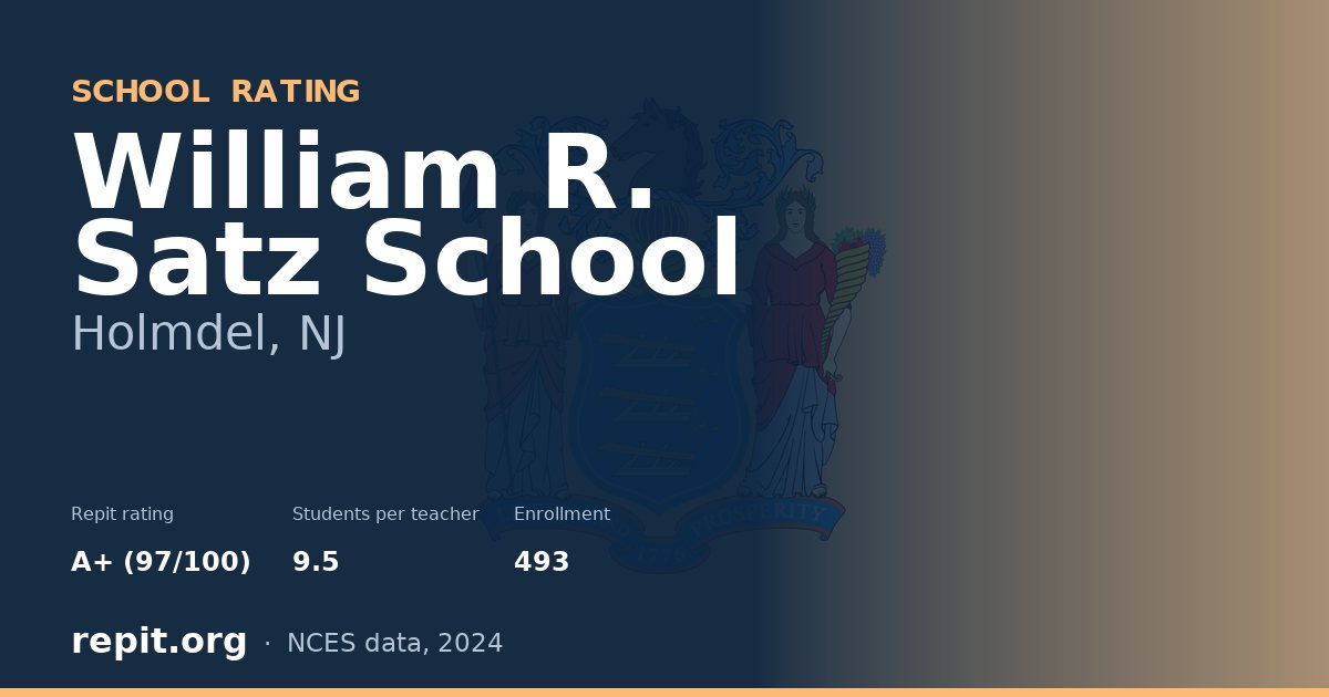William R. Satz School, Holmdel, NJ — Repit school rating A+ (97/100)