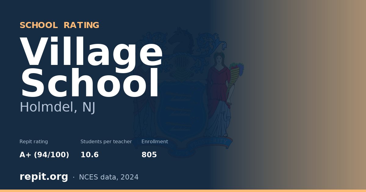 Village School, Holmdel, NJ — Repit school rating A+ (94/100)
