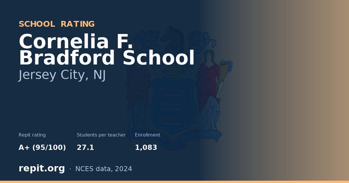 Cornelia F. Bradford School, Jersey City, NJ — Repit school rating A+ (95/100)
