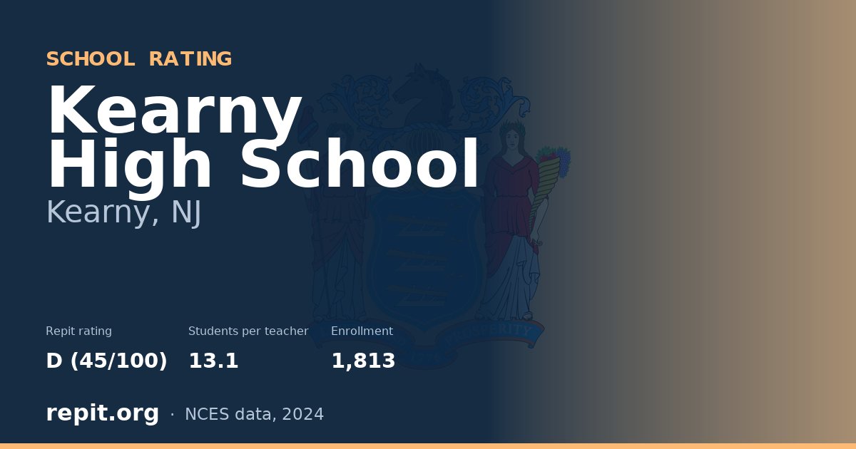 Kearny High School, Kearny, NJ — Repit school rating D (45/100)