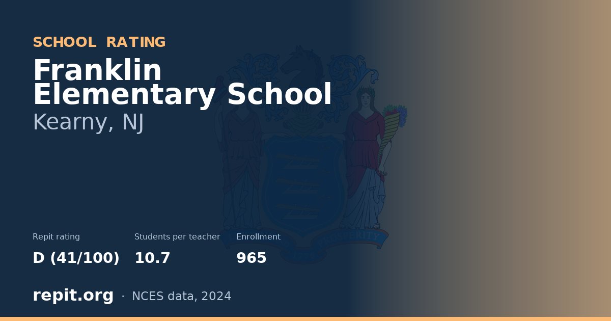 Franklin Elementary School, Kearny, NJ — Repit school rating D (41/100)