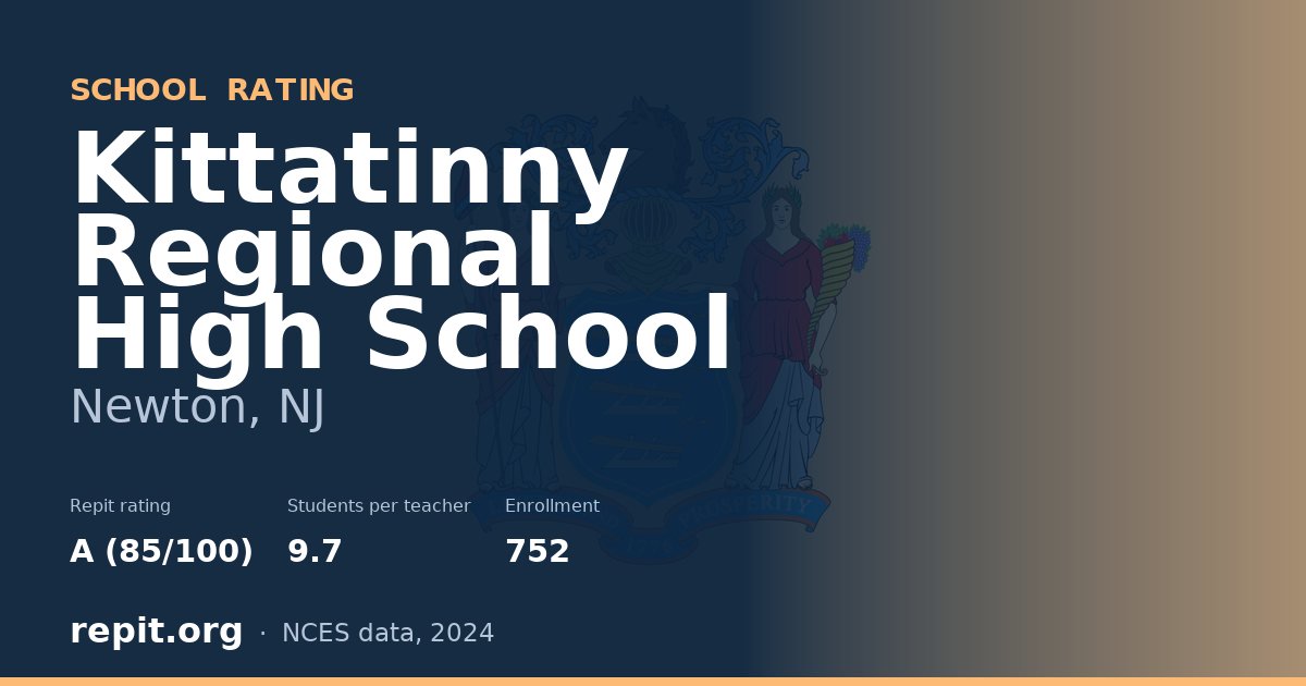 Kittatinny Regional High School, Newton, NJ — Repit school rating A (85/100)