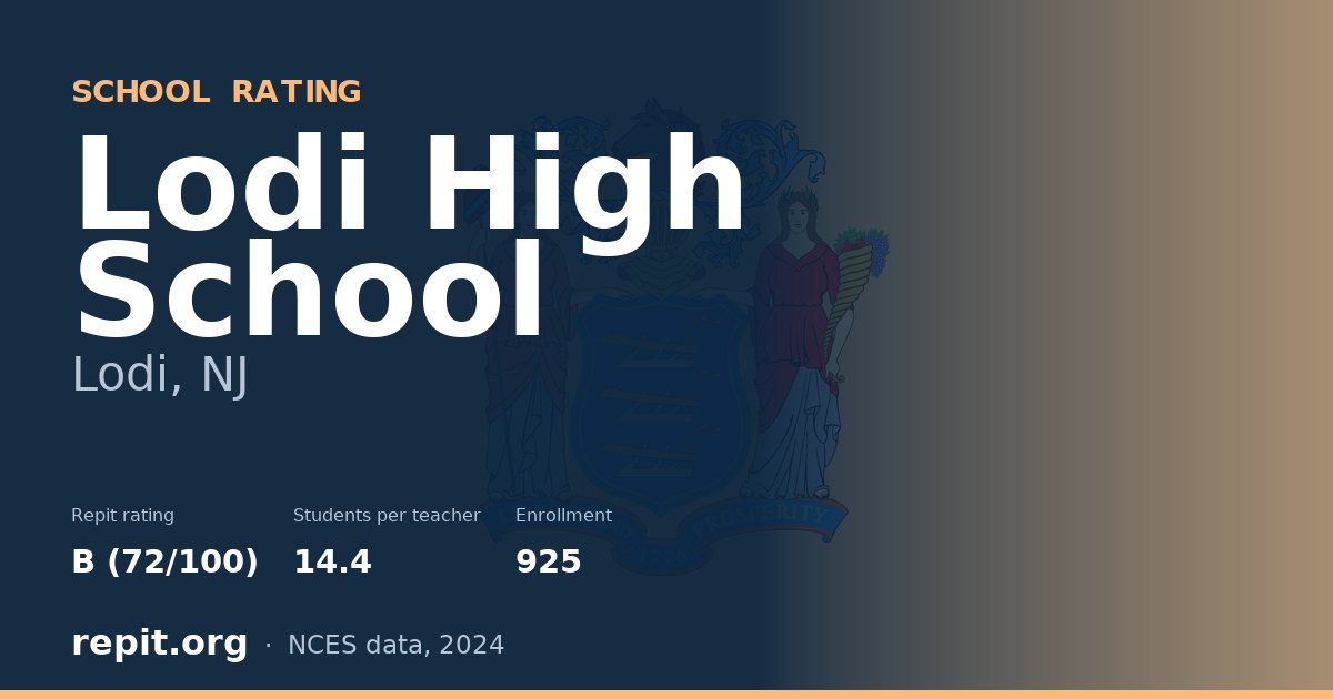 Lodi High School, Lodi, NJ — Repit school rating B (72/100)
