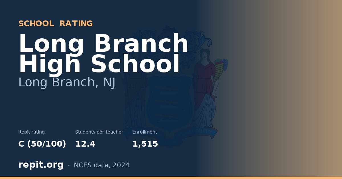Long Branch High School, Long Branch, NJ — Repit school rating C (50/100)