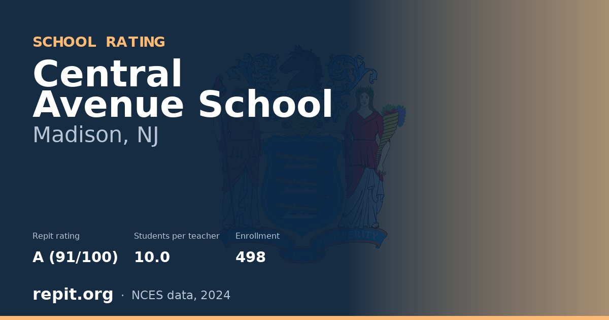 Central Avenue School, Madison, NJ — Repit school rating A (91/100)