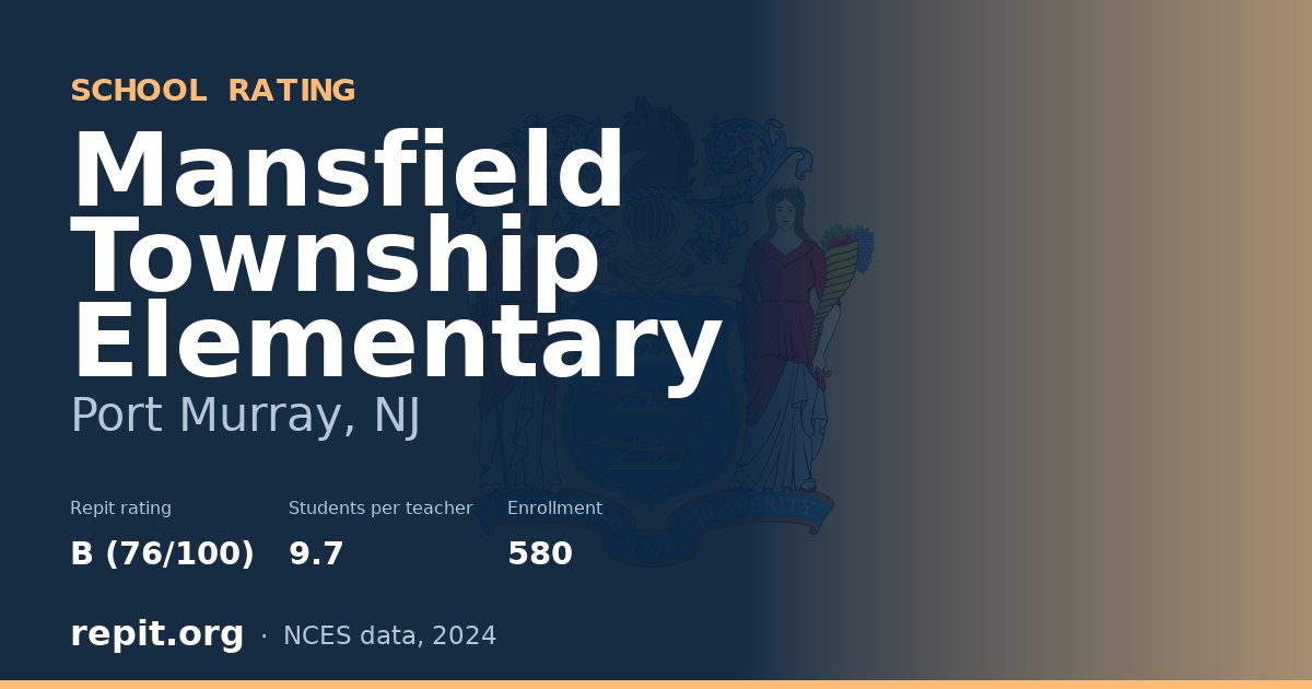 Mansfield Township Elementary, Port Murray, NJ — Repit school rating B (76/100)