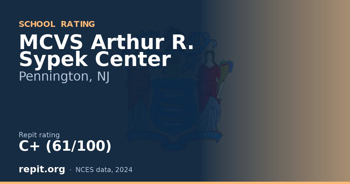 MCVS Arthur R. Sypek Center, Pennington, NJ — Repit school rating C+ (61/100)