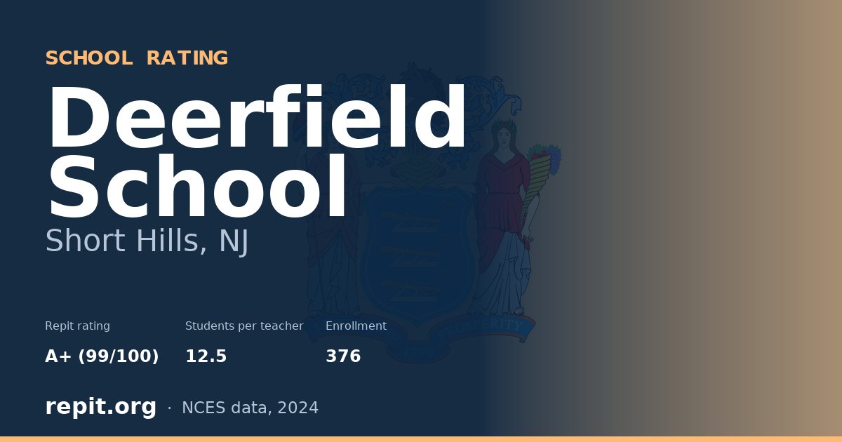 Deerfield School, Short Hills, NJ — Repit school rating A+ (99/100)