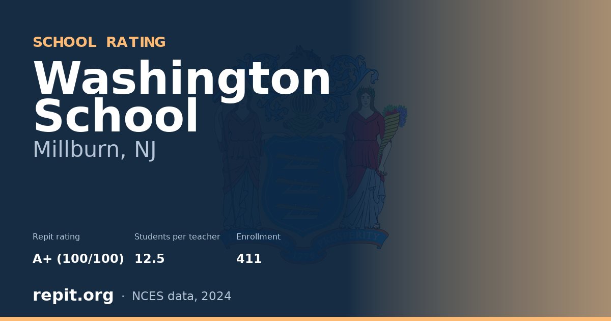 Washington School, Millburn, NJ — Repit school rating A+ (100/100)