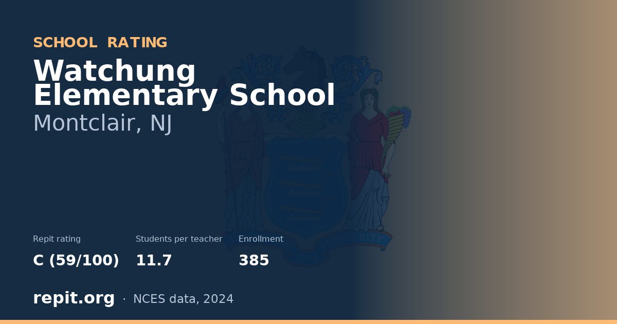 Watchung Elementary School, Montclair, NJ — Repit school rating C (59/100)