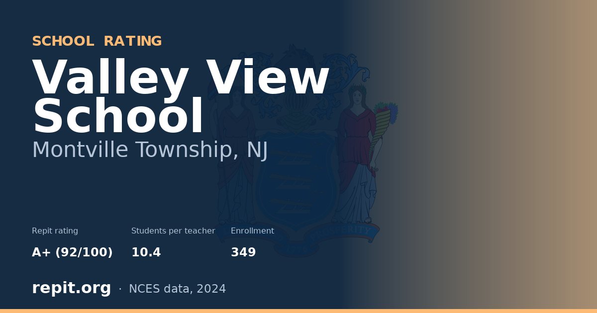 Valley View School, Montville Township, NJ — Repit school rating A+ (92/100)
