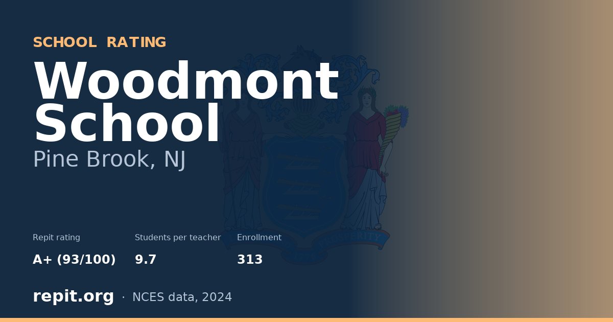 Woodmont School, Pine Brook, NJ — Repit school rating A+ (93/100)