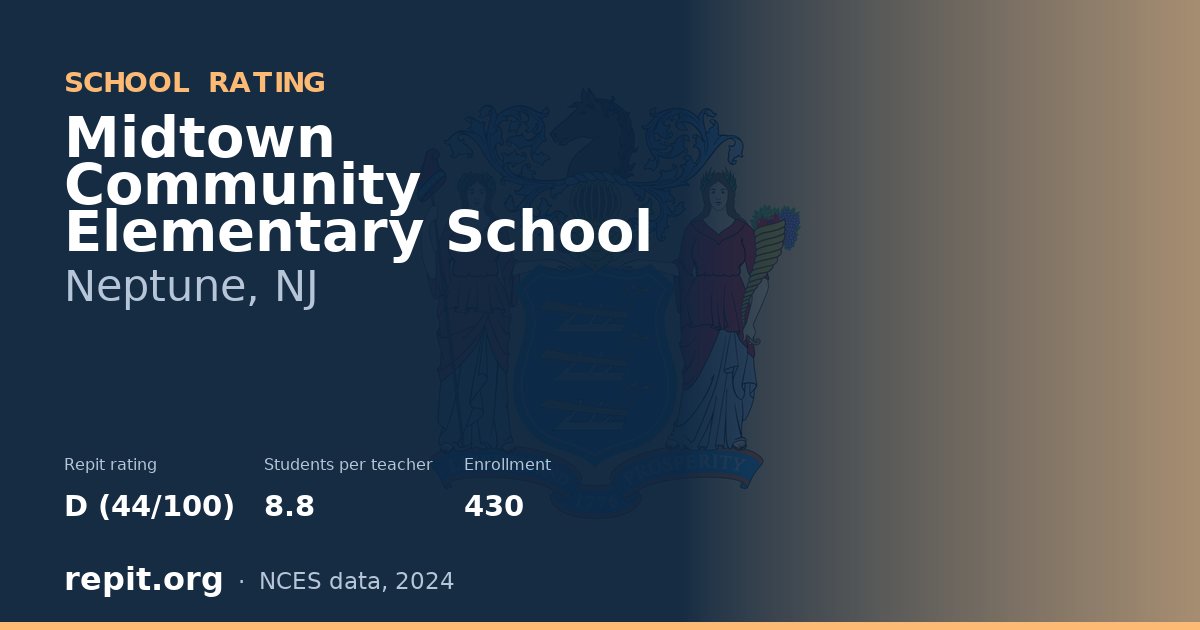 Midtown Community Elementary School, Neptune, NJ — Repit school rating D (44/100)