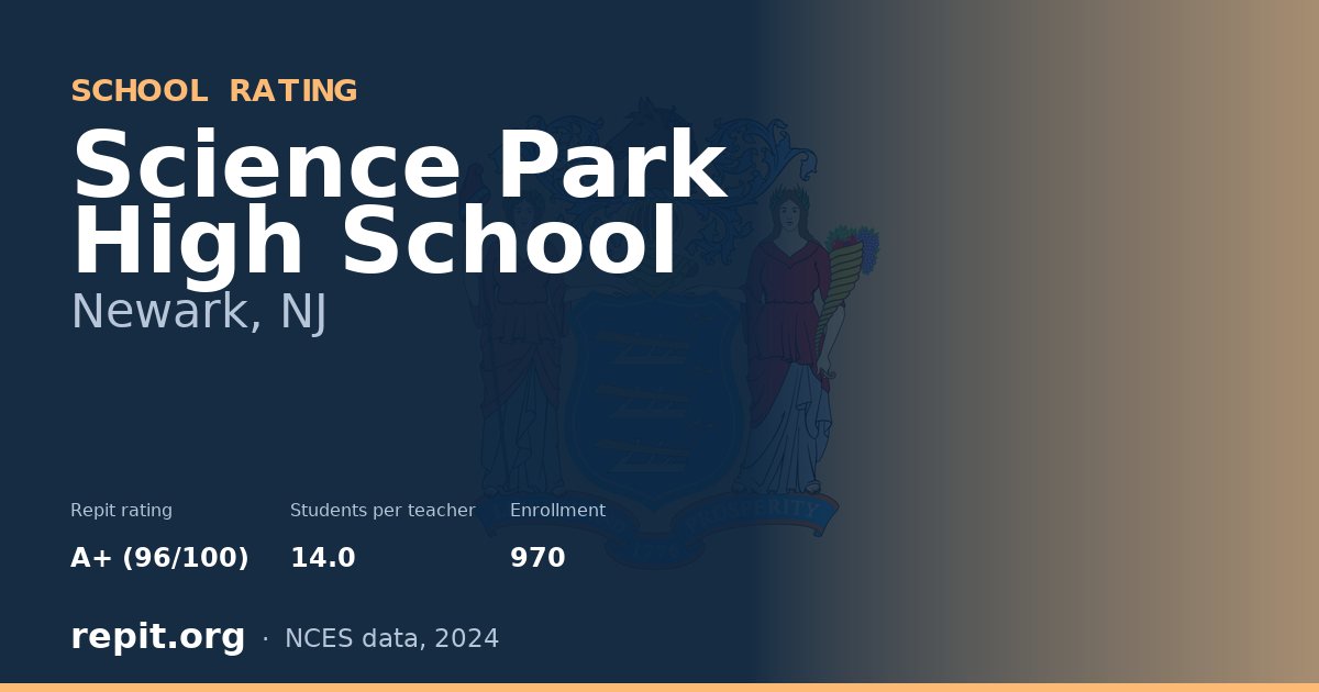 Science Park High School, Newark, NJ — Repit school rating A+ (96/100)