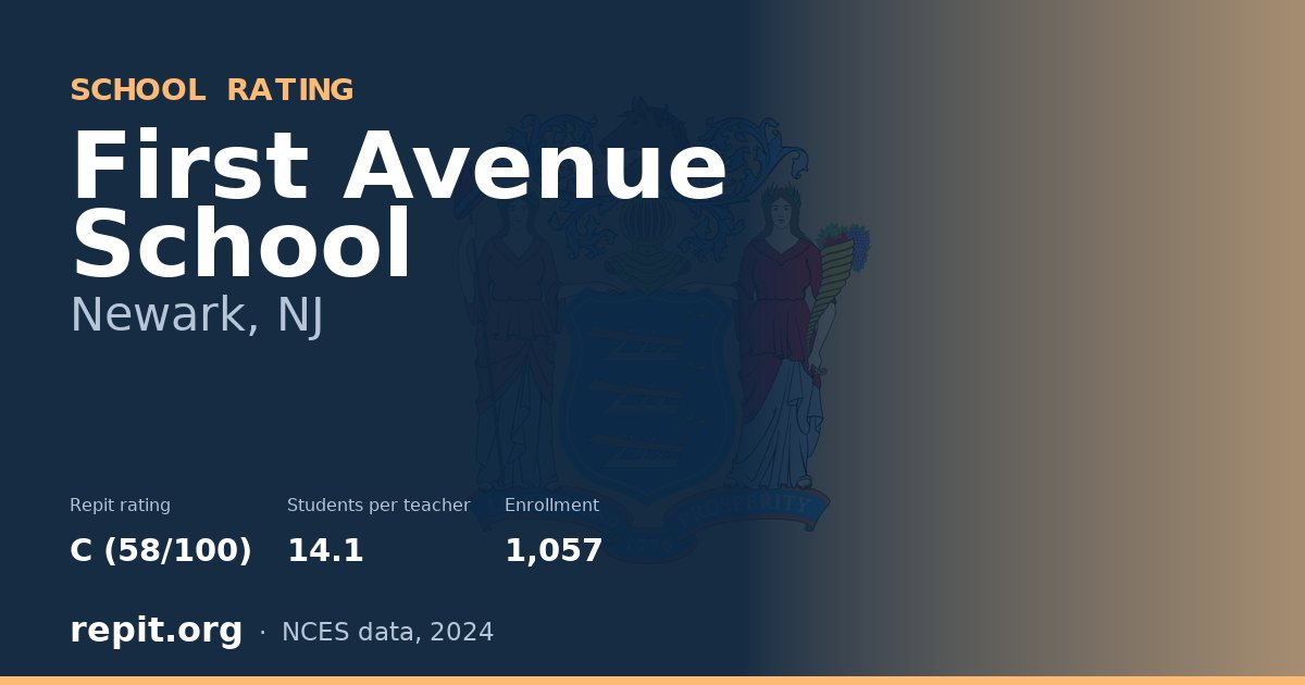 First Avenue School, Newark, NJ — Repit school rating C (58/100)