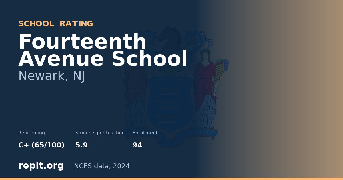 Fourteenth Avenue School, Newark, NJ — Repit school rating C+ (65/100)