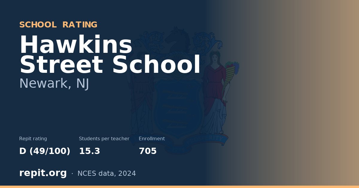 Hawkins Street School, Newark, NJ — Repit school rating D (49/100)