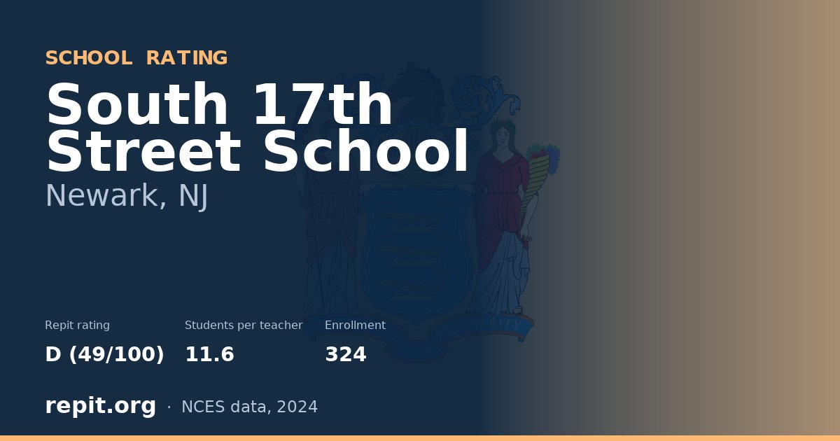 South 17th Street School, Newark, NJ — Repit school rating D (49/100)
