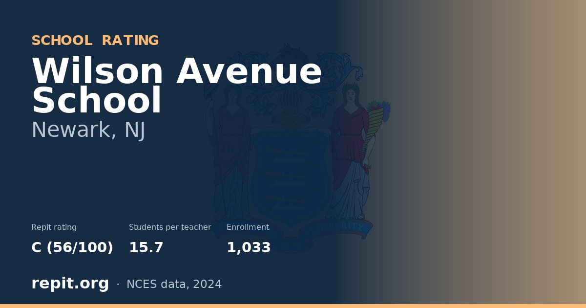 Wilson Avenue School, Newark, NJ — Repit school rating C (56/100)