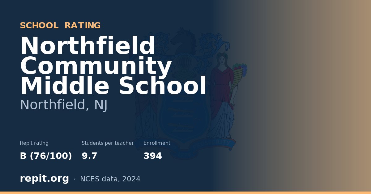 Northfield Community Middle School, Northfield, NJ — Repit school rating B (76/100)