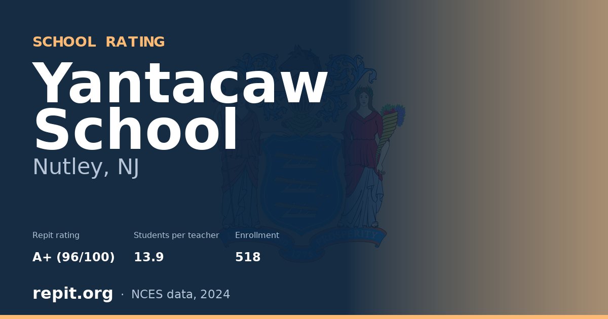 Yantacaw School, Nutley, NJ — Repit school rating A+ (96/100)