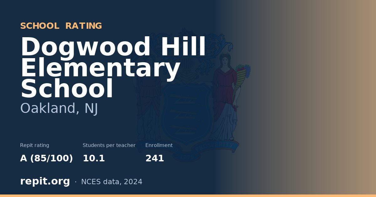Dogwood Hill Elementary School, Oakland, NJ — Repit school rating A (85/100)