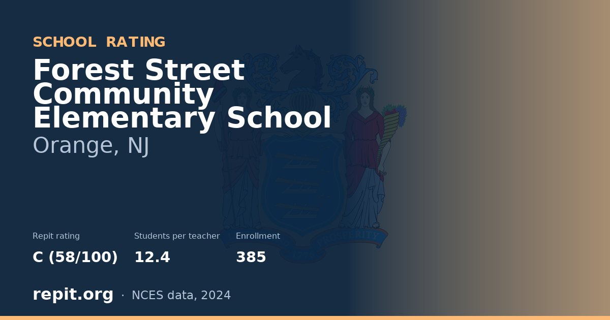 Forest Street Community Elementary School, Orange, NJ — Repit school rating C (58/100)