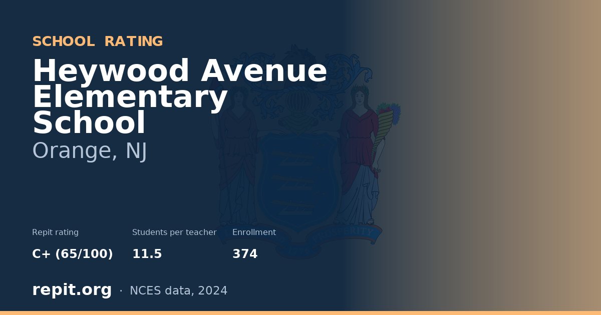 Heywood Avenue Elementary School, Orange, NJ — Repit school rating C+ (65/100)