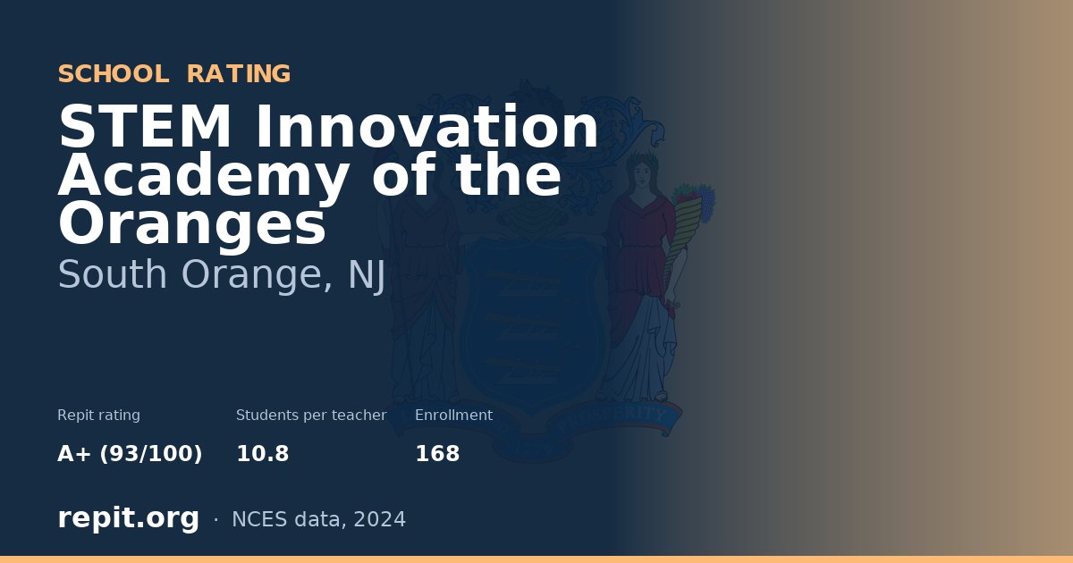 STEM Innovation Academy of the Oranges, South Orange, NJ — Repit school rating A+ (93/100)