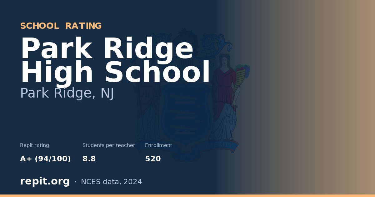 Park Ridge High School, Park Ridge, NJ — Repit school rating A+ (94/100)