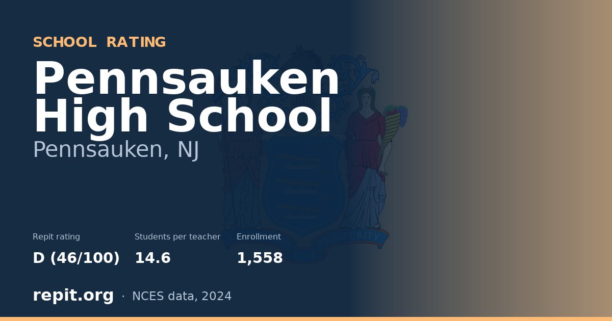 Pennsauken High School, Pennsauken, NJ — Repit school rating D (46/100)