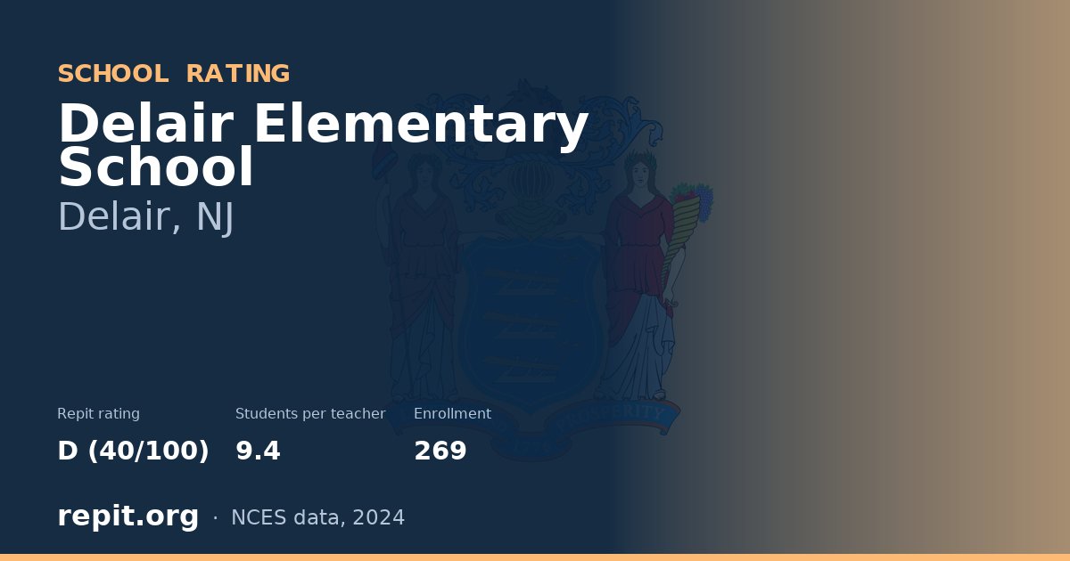 Delair Elementary School, Delair, NJ — Repit school rating D (40/100)