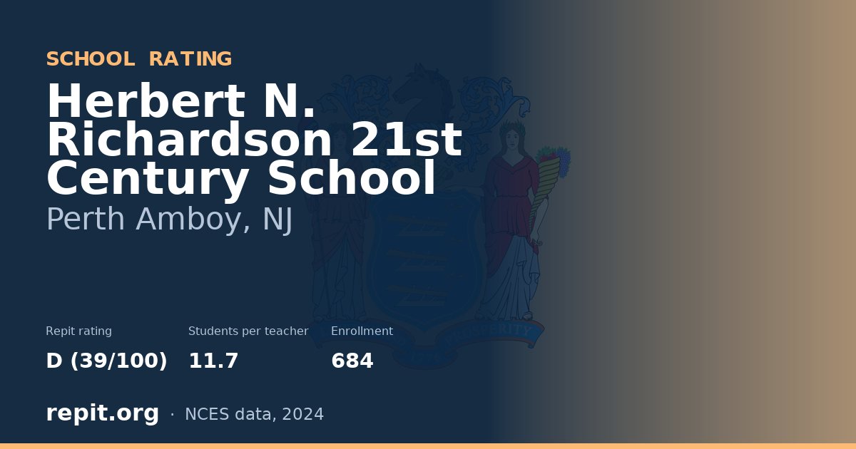 Herbert N. Richardson 21st Century School, Perth Amboy, NJ — Repit school rating D (39/100)