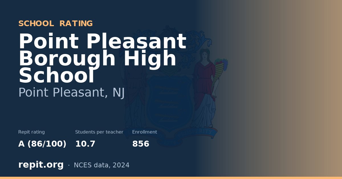 Point Pleasant Borough High School, Point Pleasant, NJ — Repit school rating A (86/100)