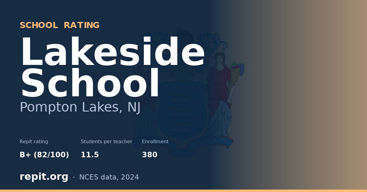 Lakeside School, Pompton Lakes, NJ — Repit school rating B+ (82/100)