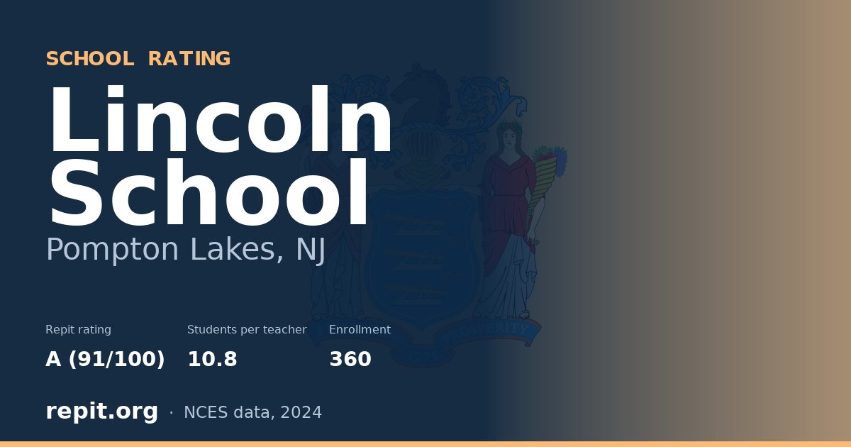 Lincoln School, Pompton Lakes, NJ — Repit school rating A (91/100)